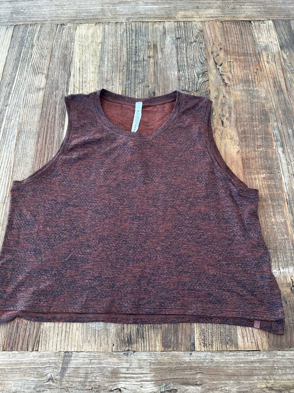 lululemon athletica Heathered Maroon Tank Top
